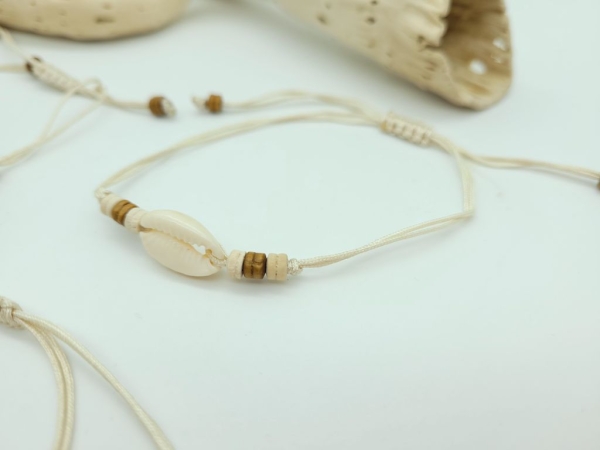 Muschel Armbänder weiß